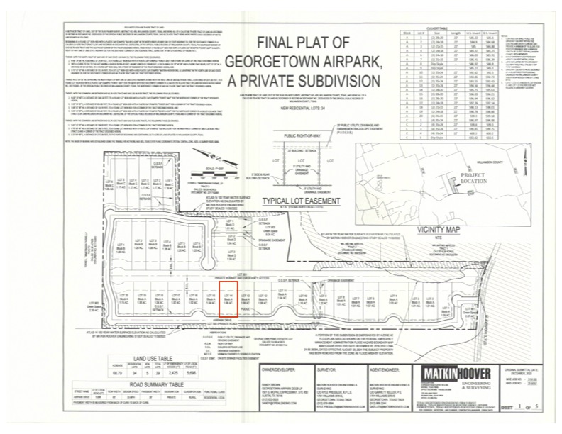 Lot A14 Airpark Drive , Georgetown, TX, 78626 | 4258898 | Realty Texas LLC