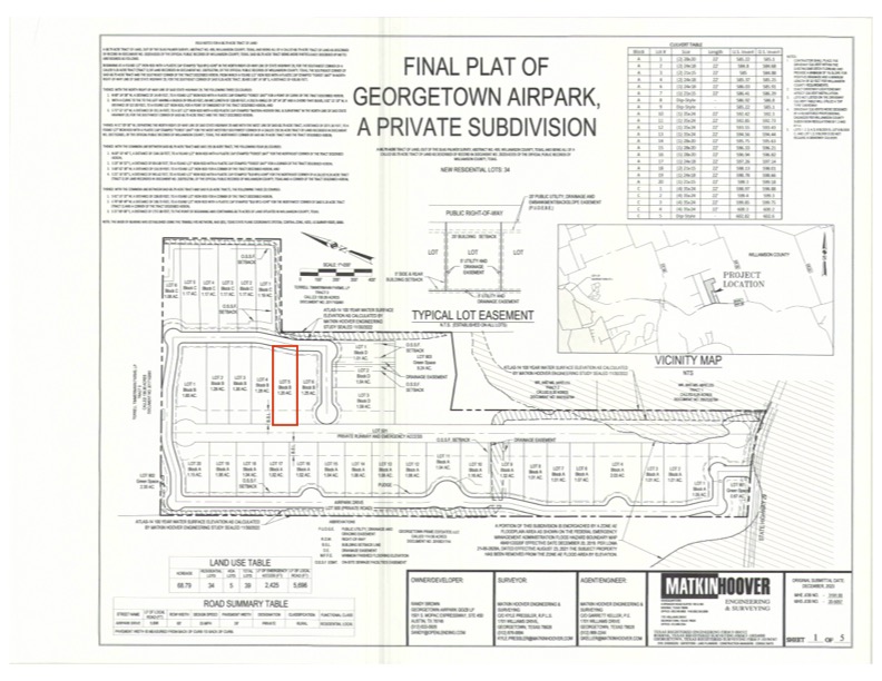 Lot B5 Airpark Drive , Georgetown, TX, 78626 | 1855984 | Realty Texas LLC